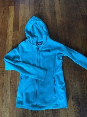 Patagonia Hooded Fleece Jacket - Bright Teal Blue